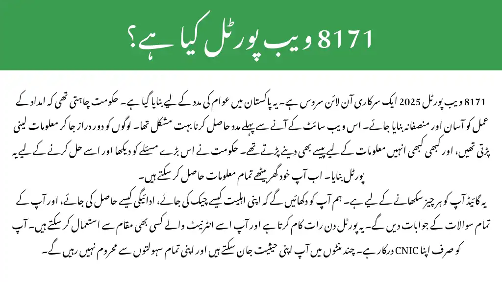 What is the 8171 Web Portal?